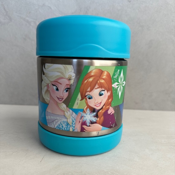 Disney Other - Thermos Funtainer Character Frozen Ana Elsa 10 oz Food Jar Blue Pre Owned